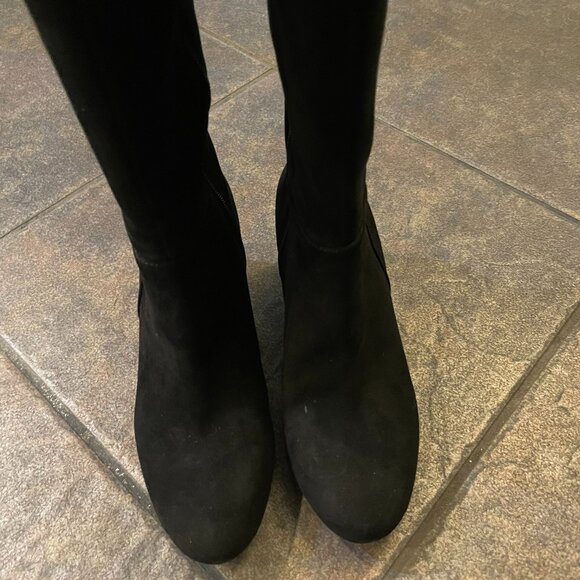 NWOB INC International Concepts Radellal Black Suede Wide Calf Boots 7.5 M WC - Picture 5 of 9